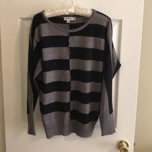 Calvin Klein gray and black color block sweater